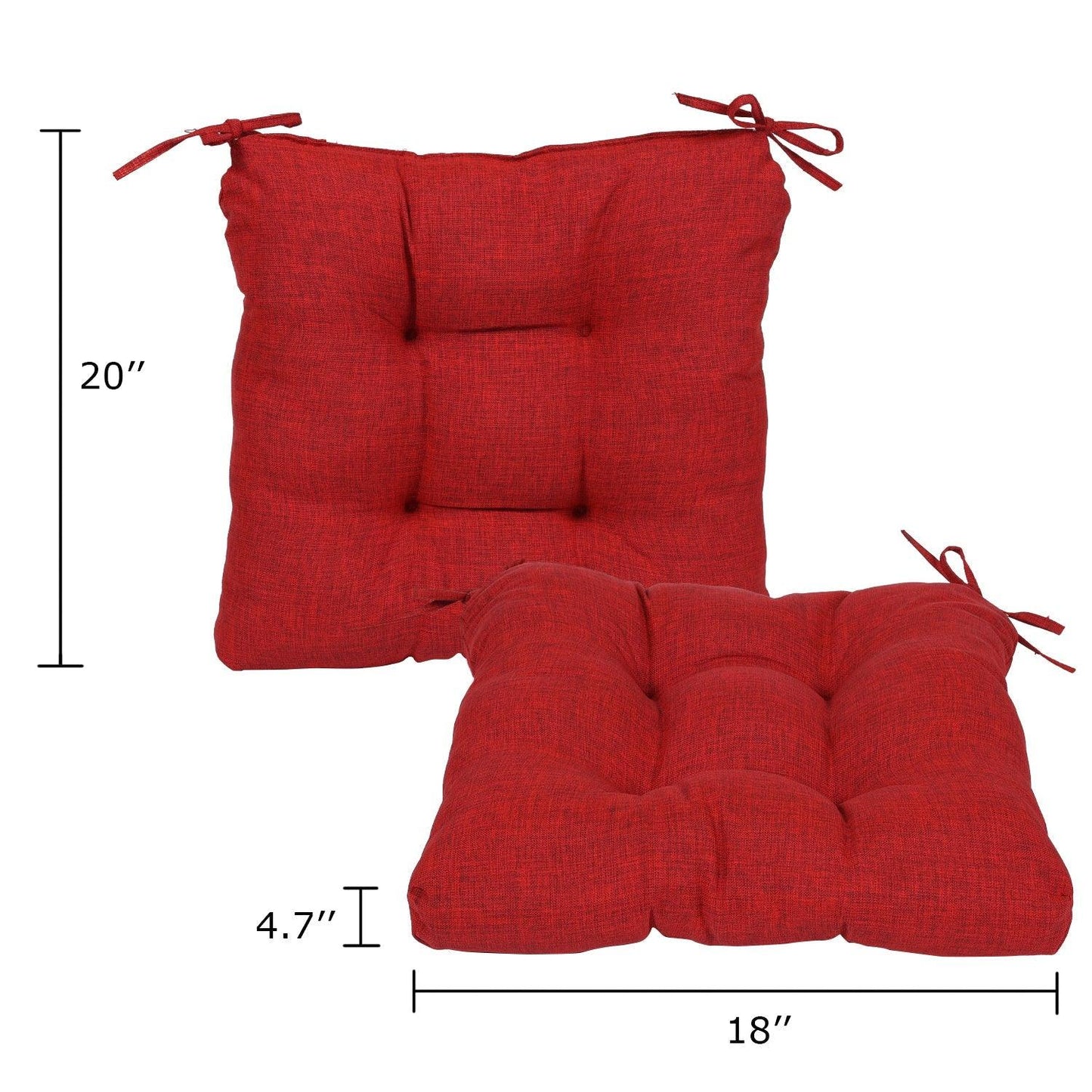 Patio Chair Cushion Fabric Slipcover Foam - Set of 2 CUSHION Aoodor