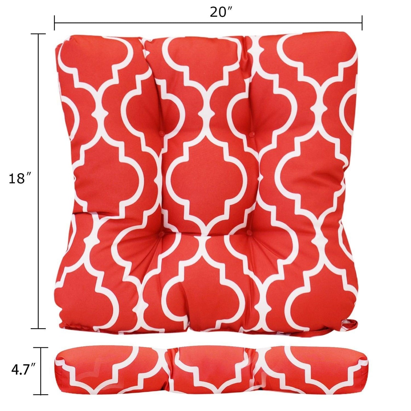 Patio Chair Cushion Fabric Slipcover Foam - Set of 2 CUSHION Aoodor
