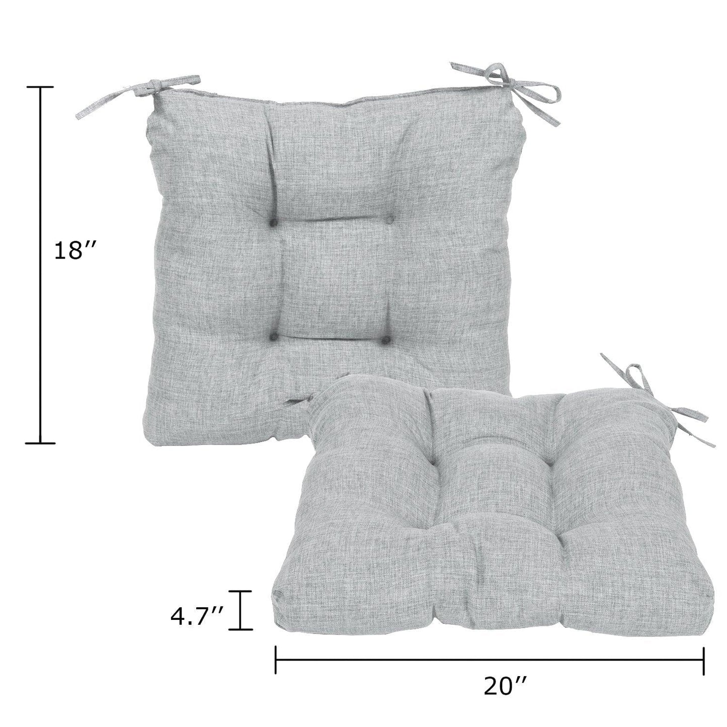 Patio Chair Cushion Fabric Slipcover Foam - Set of 2 CUSHION Aoodor