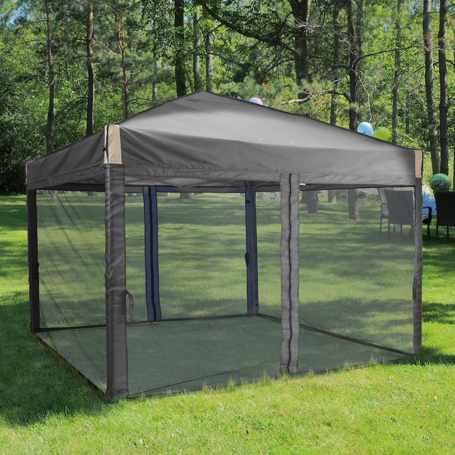 Pop Up Canopy Tent with Removable Mesh Sidewalls Aoodor