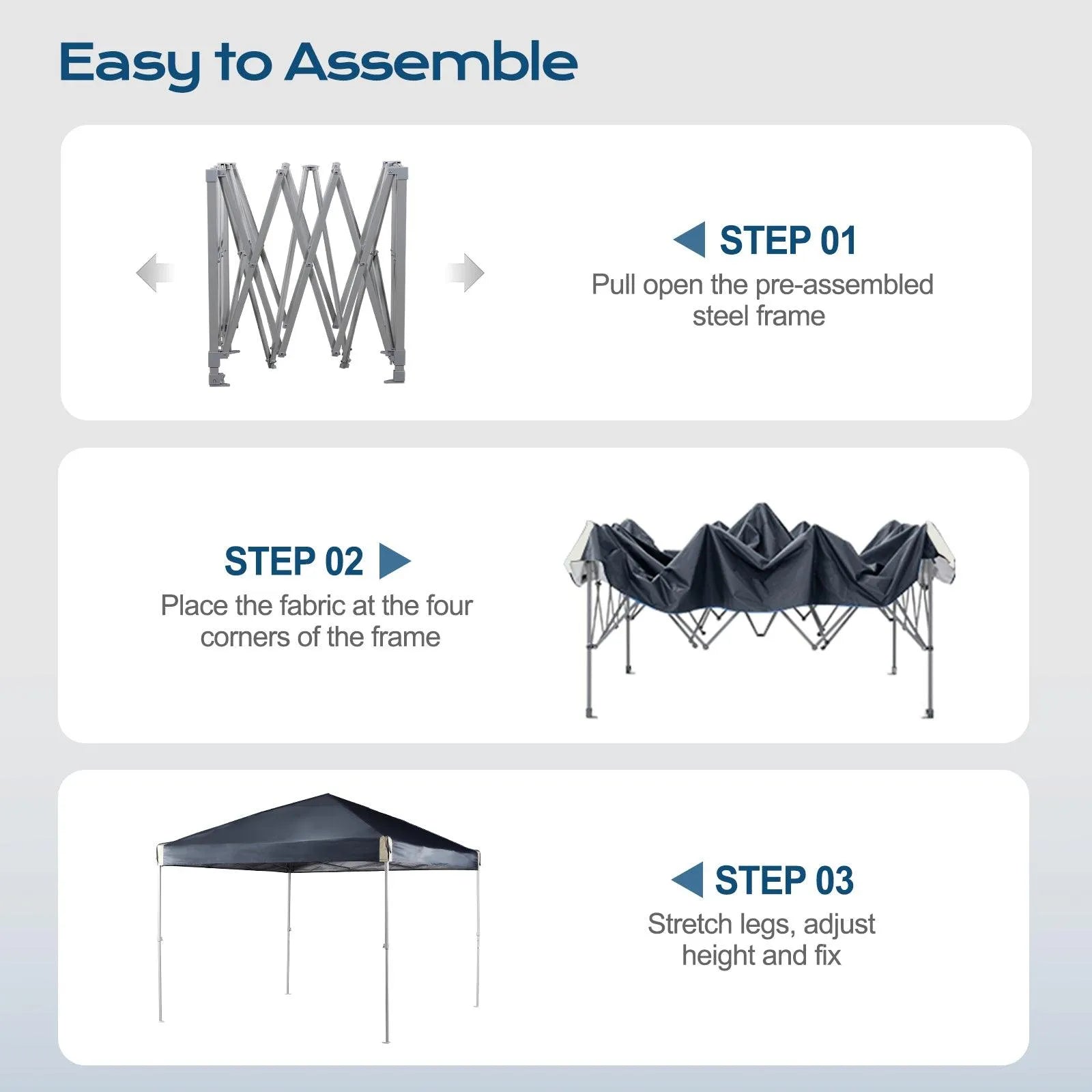 10 x 10 /12 x 12 FT Pop Up Canopy Tent with Roller Bag, Instant Shade Canopy Black Aoodor