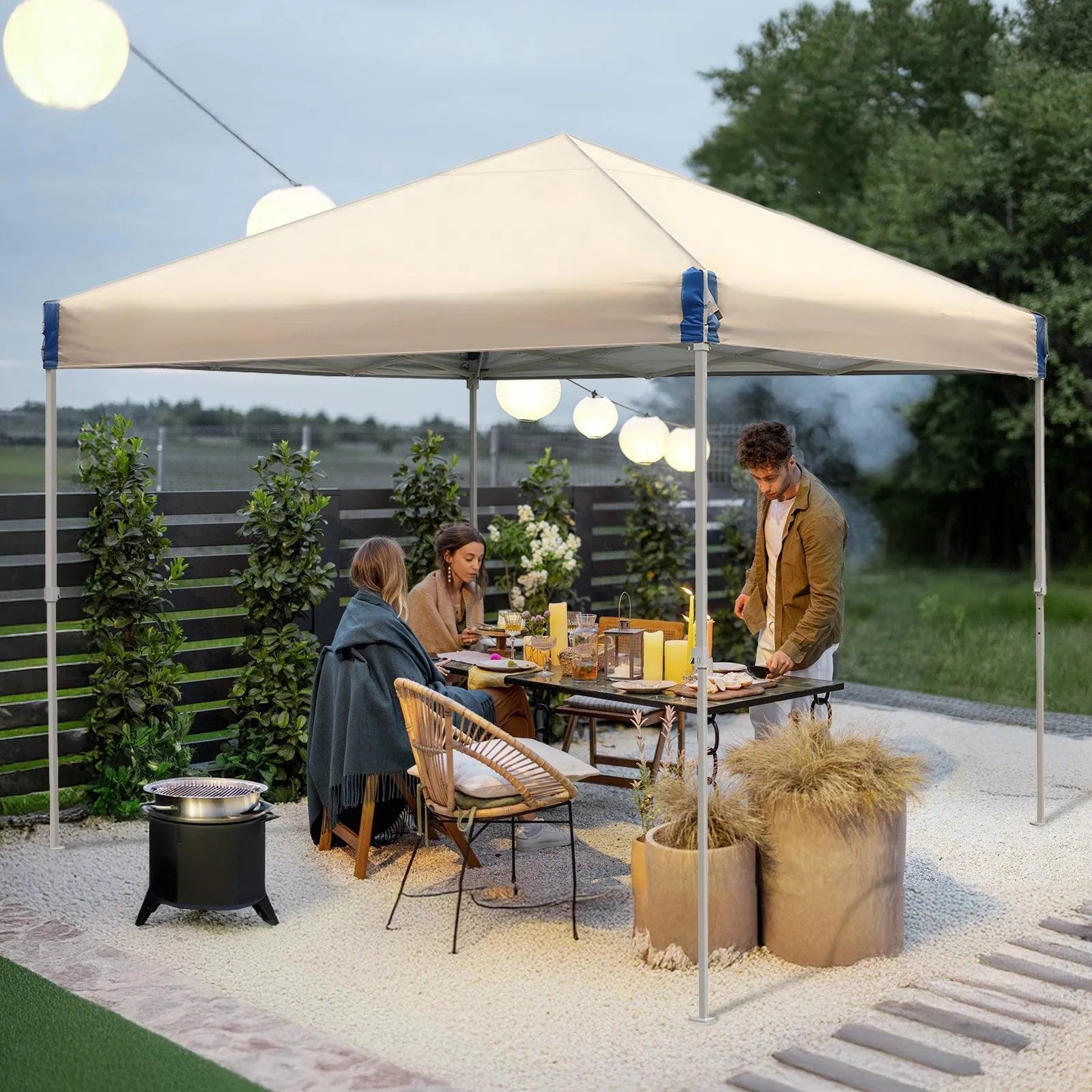 10 x 10 /12 x 12 FT Pop Up Canopy Tent with Roller Bag, Instant Shade Canopy Aoodor