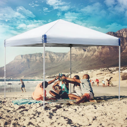 10 x 10 /12 x 12 FT Pop Up Canopy Tent with Roller Bag, Instant Shade Canopy Gray Aoodor