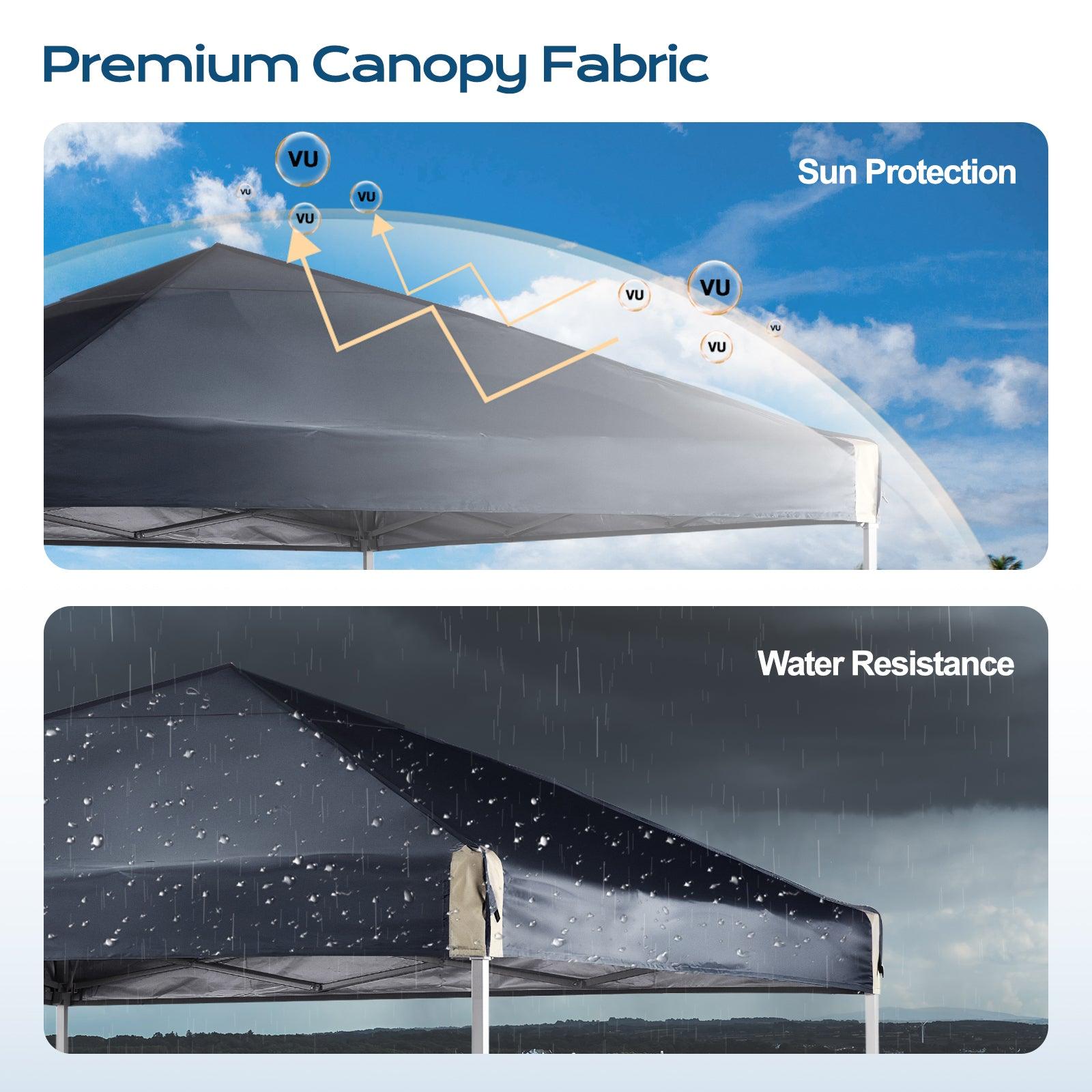 10 x 10 /12 x 12 FT Pop Up Canopy Tent with Roller Bag, Instant Shade Canopy Black Aoodor