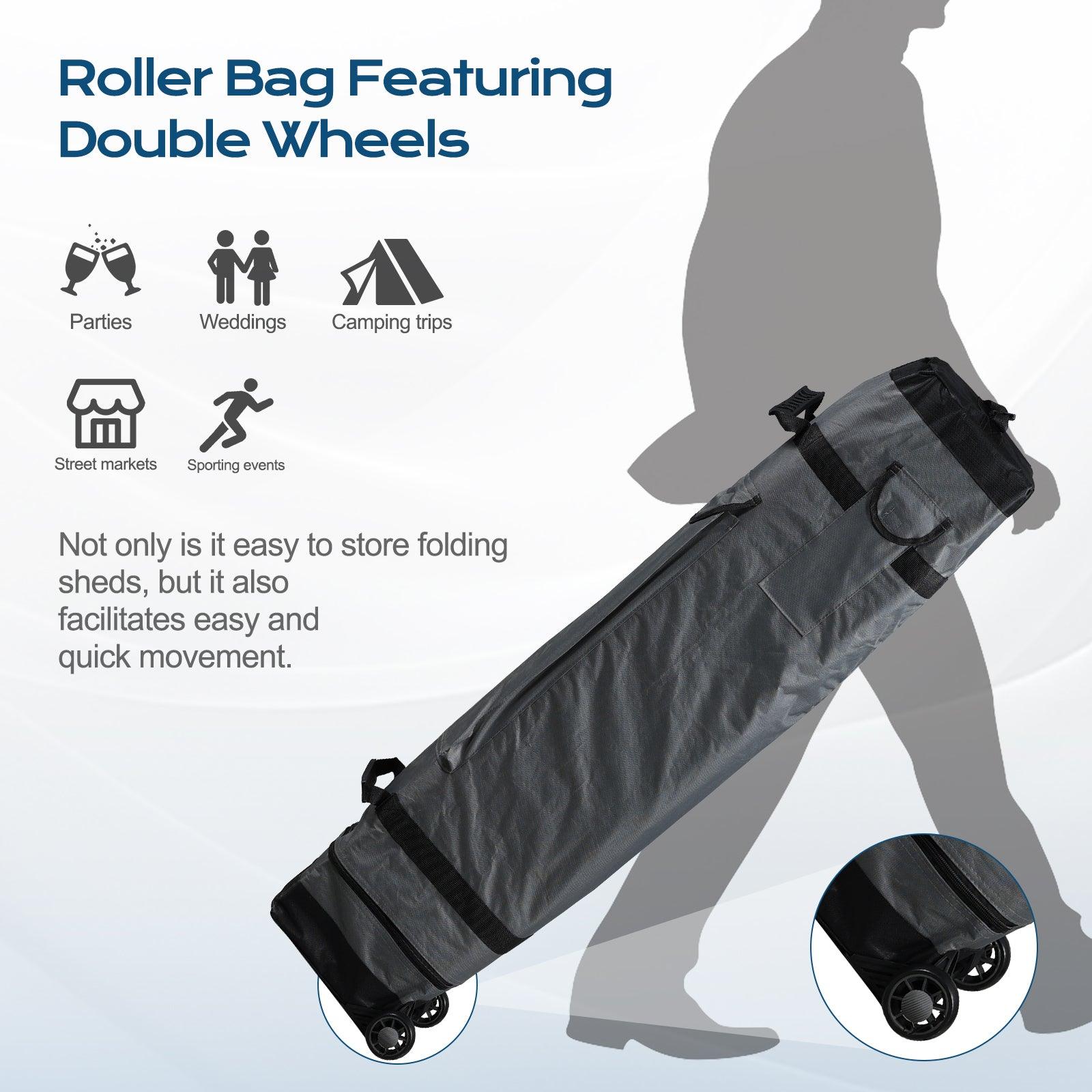 10 x 10 /12 x 12 FT Pop Up Canopy Tent with Roller Bag, Instant Shade Canopy Gray Aoodor
