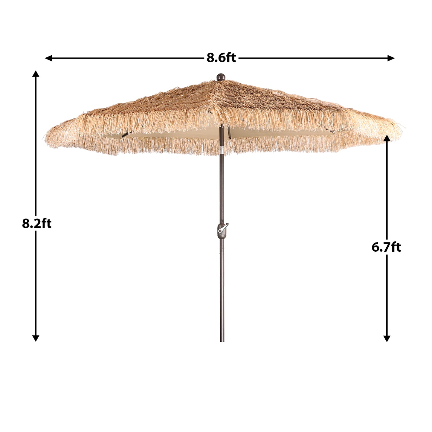 Patio Umbrella Thatched Outdoor Umbrella (No Base)