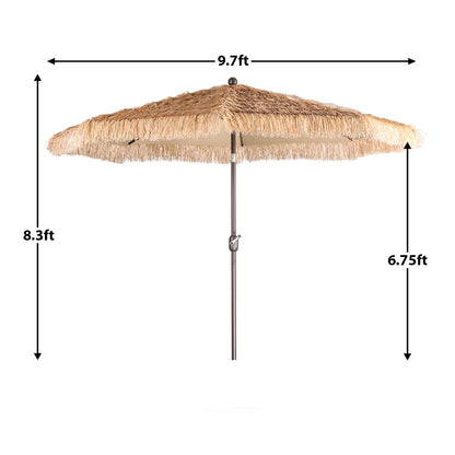 Patio Umbrella Thatched Outdoor Umbrella (No Base)