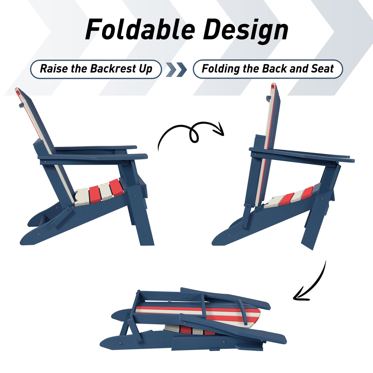 Folding Adirondack Chair 31.5'' (L) x 28.74'' (W) x 37'' (H)