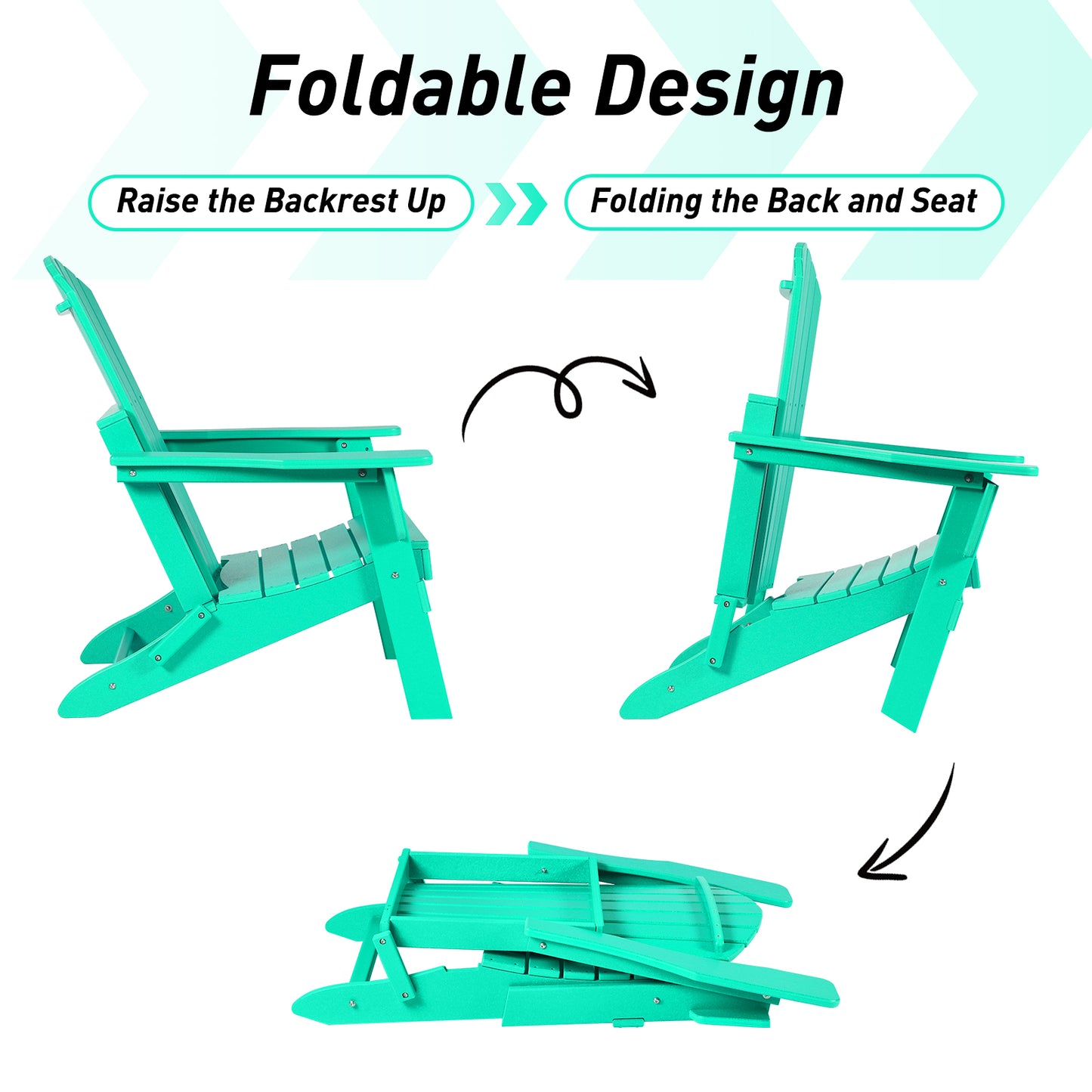 Folding Adirondack Chair 31.5'' (L) x 28.74'' (W) x 37'' (H)