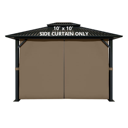 10x10/10x12/10x13/12x12/12x14 ft. Gazebo Curtain Set Protecting Privacy Side Walls 4 Panels (Curtain Only)