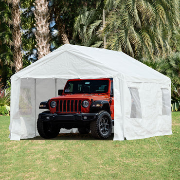 20 x 10 /20 x 12 FT. Vehicle Carport Canopy Portable Garage Party Canopy Tent Boat Shelter