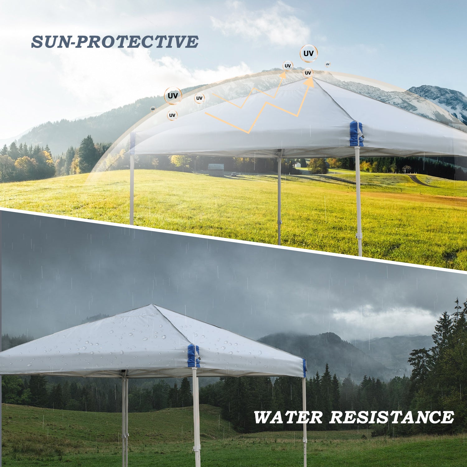 10 x 10 FT Pop Up Canopy Tent with Roller Bag, Instant Shade Canopy Gazebo Aoodor LLC   