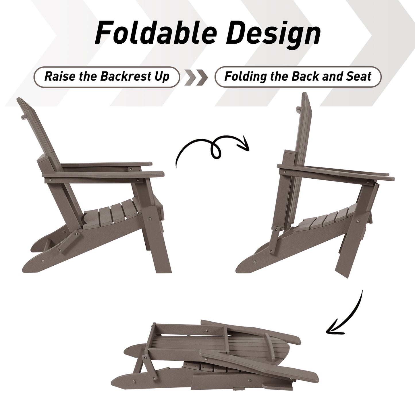 Folding Adirondack Chair 31.5'' (L) x 28.74'' (W) x 37'' (H)