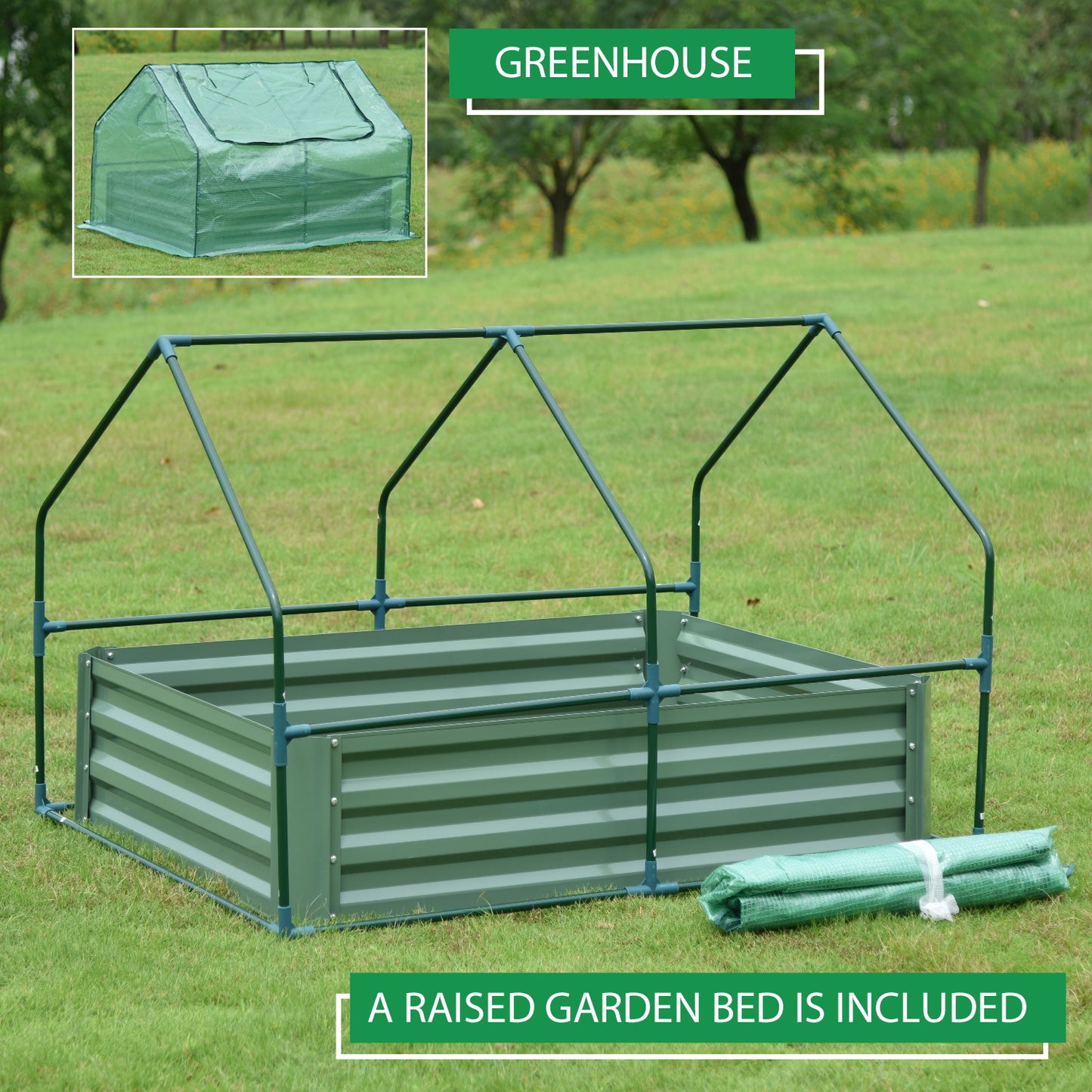 Greenhouse With Raised Garden Beds