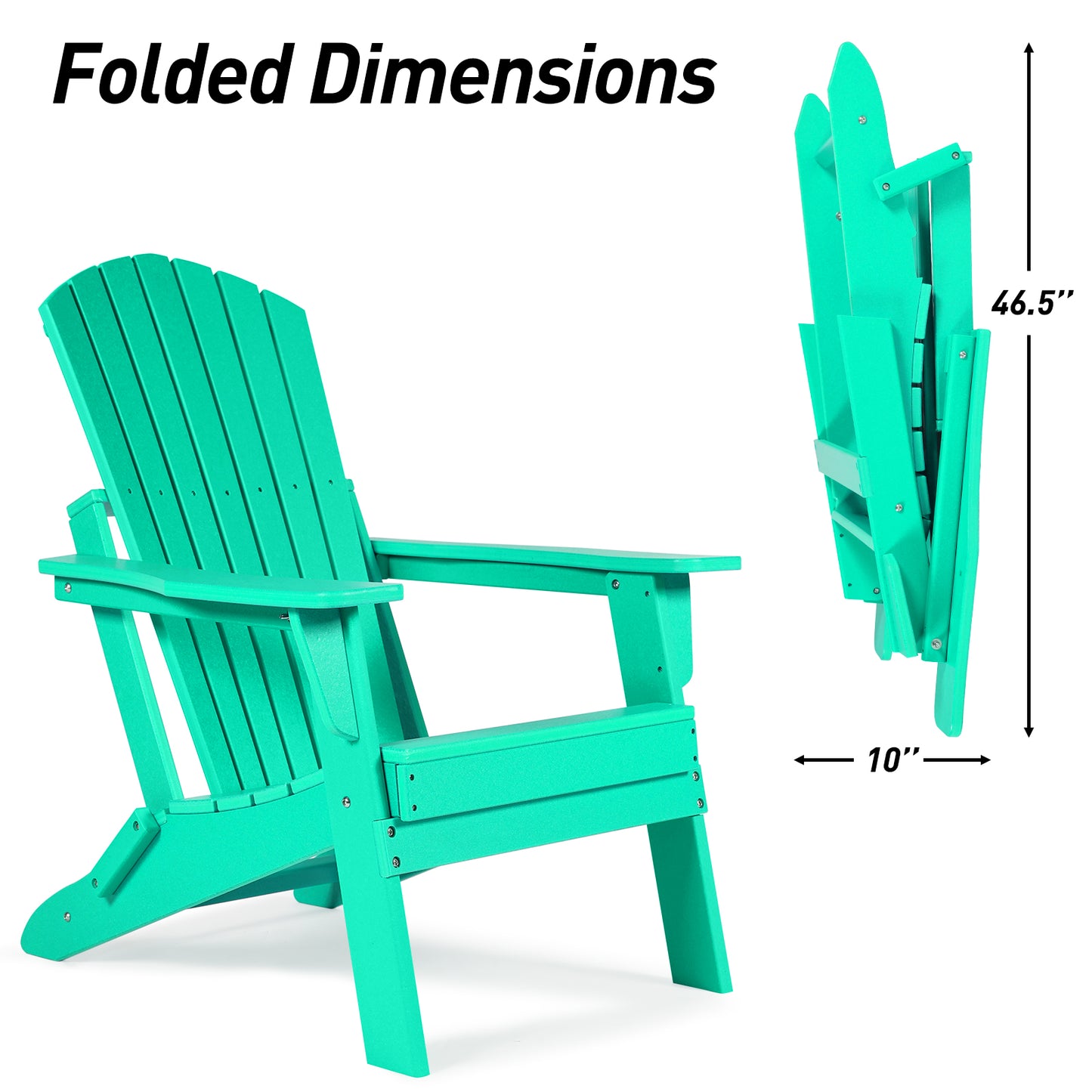 Folding Adirondack Chair 31.5'' (L) x 28.74'' (W) x 37'' (H)