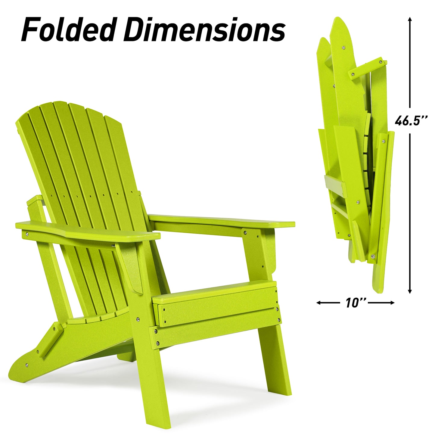 Folding Adirondack Chair 31.5'' (L) x 28.74'' (W) x 37'' (H)