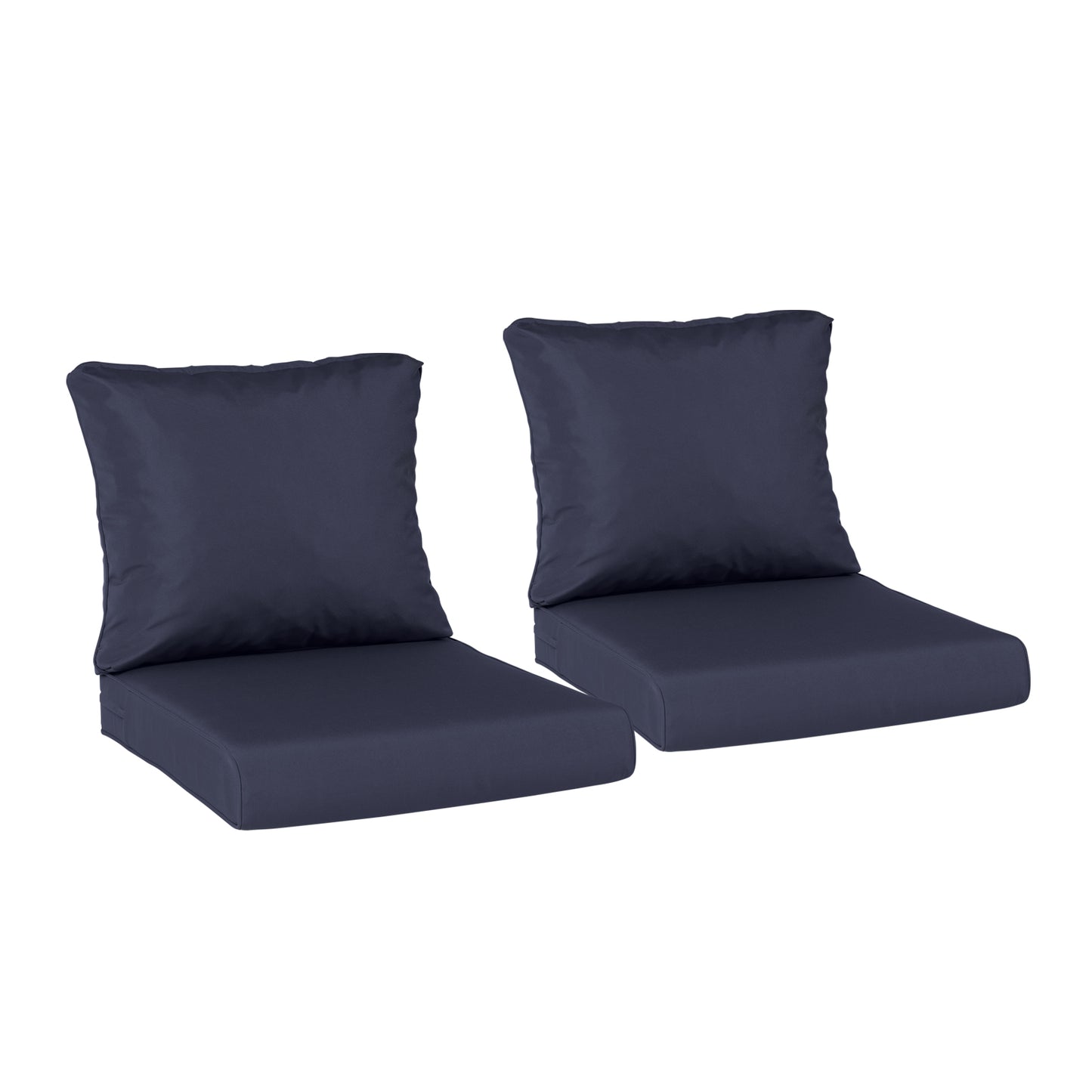 Outdoor Chair Cushions, Set of 2 Outdoor Deep Seat Cushions with Handle & Adjustable Straps