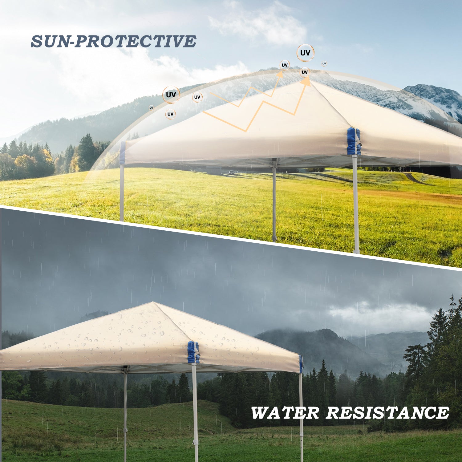 10 x 10 FT Pop Up Canopy Tent with Roller Bag, Instant Shade Canopy Gazebo Aoodor LLC   