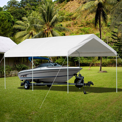 20 x 10 FT. Vehicle Carport Party Canopy Tent Boat Shelter Cover with Heavy Duty Metal Frame
