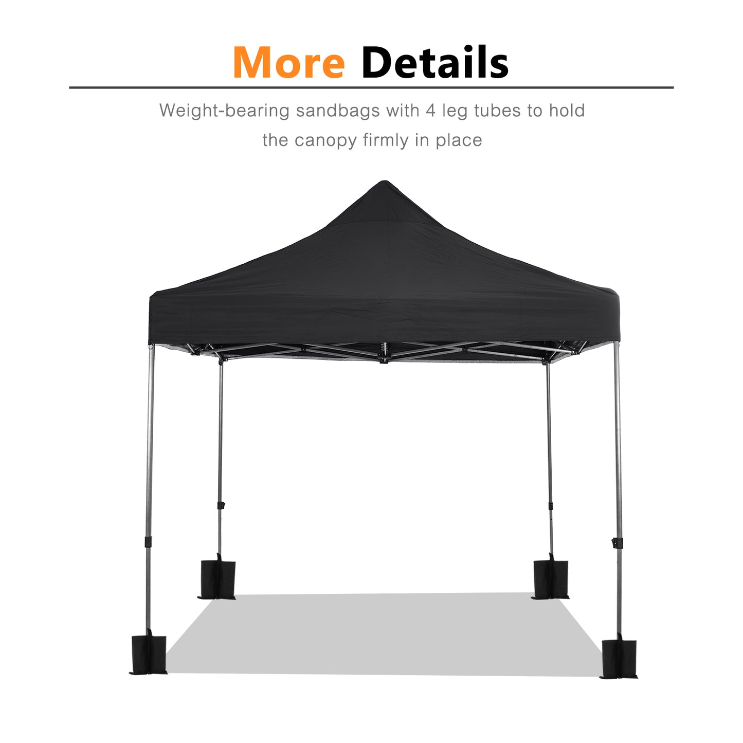 10 x 10 FT. Pop Up Canopy Tent with Windows Sidewalls, 3 Adjustable Heights, with Wheeled Bag  Aoodor  