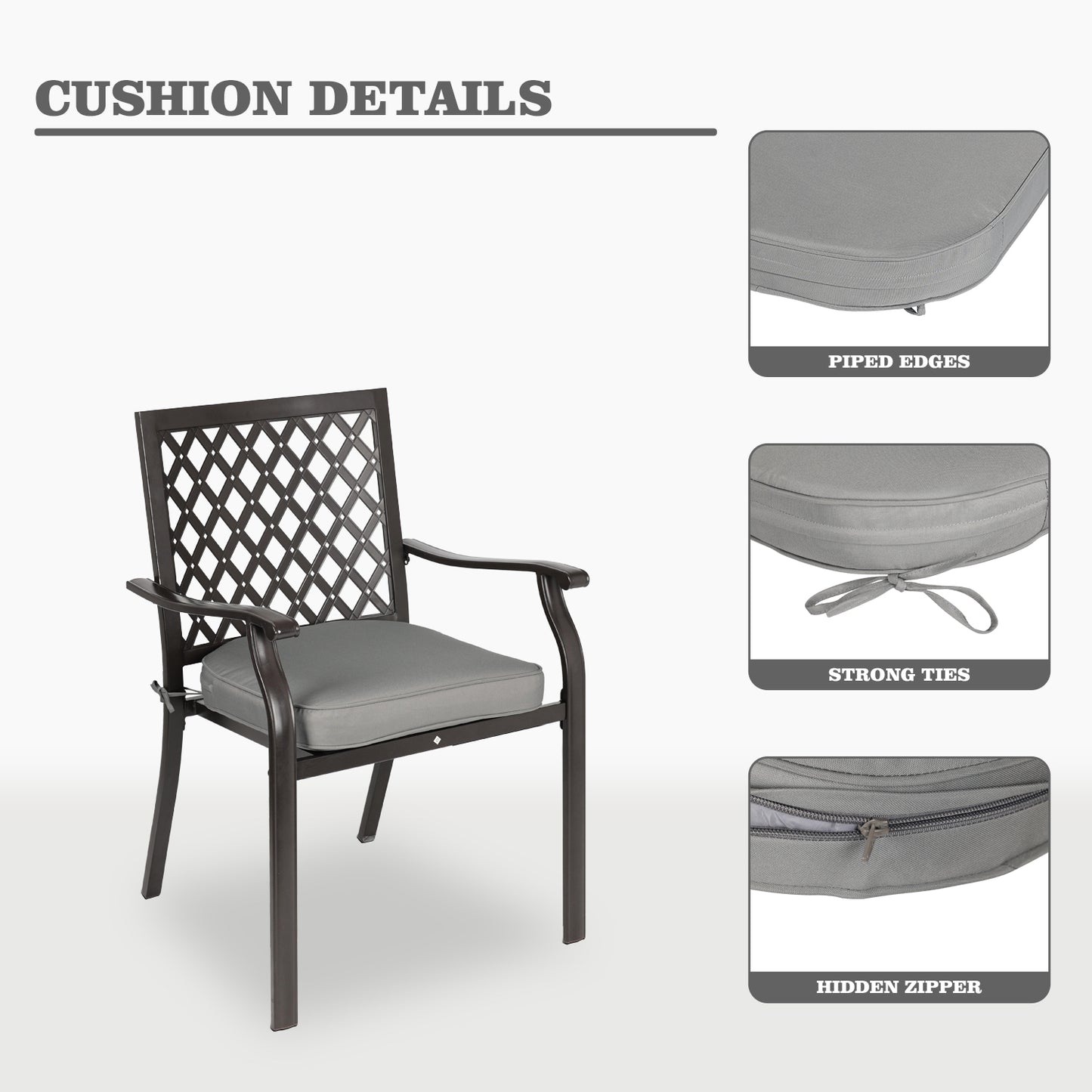Outdoor Chair Cushion Soft and Fade-resistant Polyester
