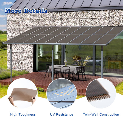 6 Pieces Polycarbonate Gazebo Proof 38"x 62" Panels