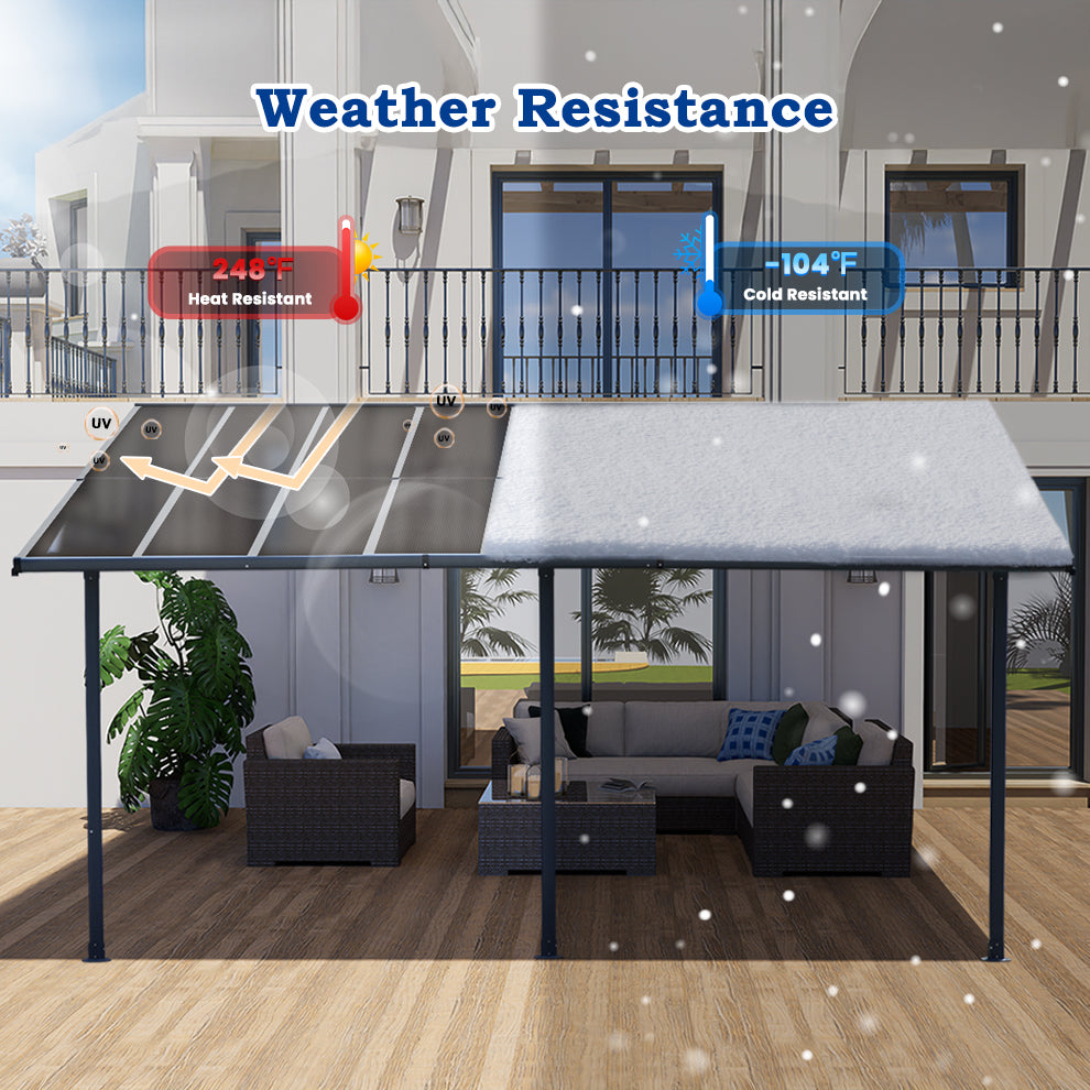 6 Pieces Polycarbonate Gazebo Proof 38"x 62" Panels