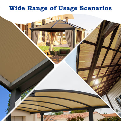6 Pieces Polycarbonate Gazebo Proof 38"x 62" Panels
