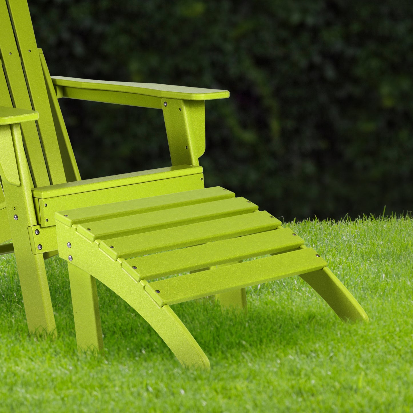 Outdoor Adirondack Ottoman, HDPE Adirondack Chair Ottoman