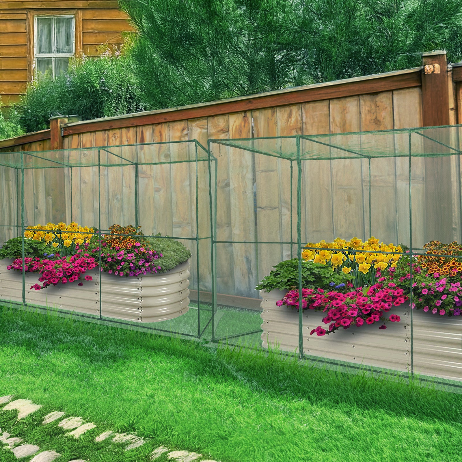 Crop Cage Plant Protection Netting Tent with Zipper for Vegetables Fruits and Plant Greenhouse Aoodor LLC   