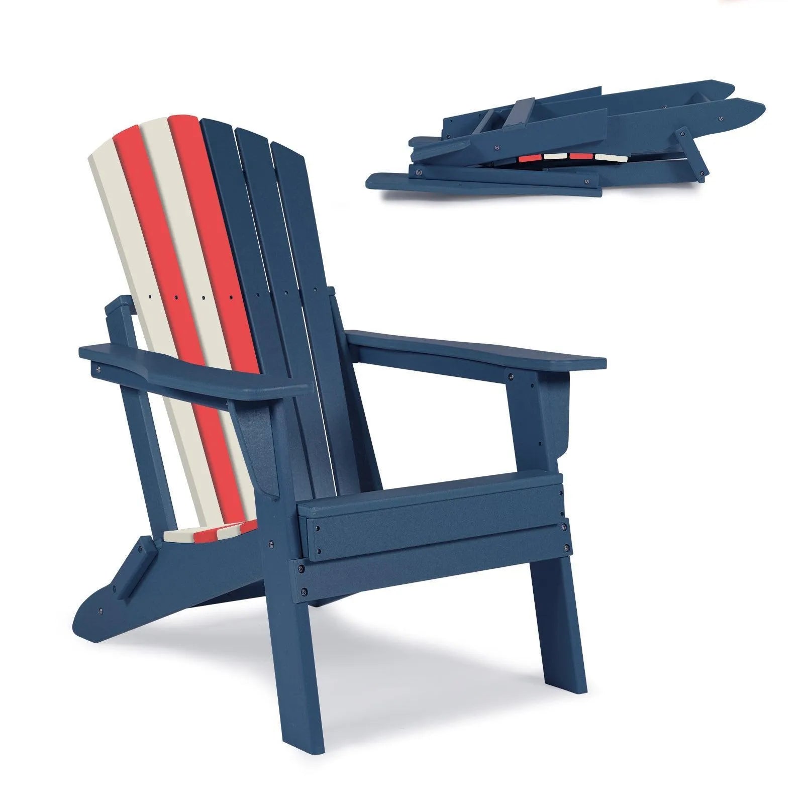 Folding Adirondack Chair 32.3'' (L) x 21.6'' (W) x 37'' (H)