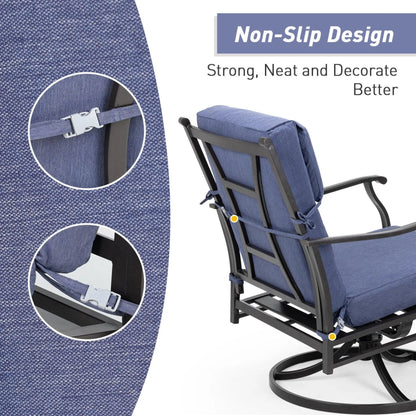 High Back Chair Cushions Set of 4, UV-Protected & Water-Resistant, 45 x 22 x 4 Inches Aoodor