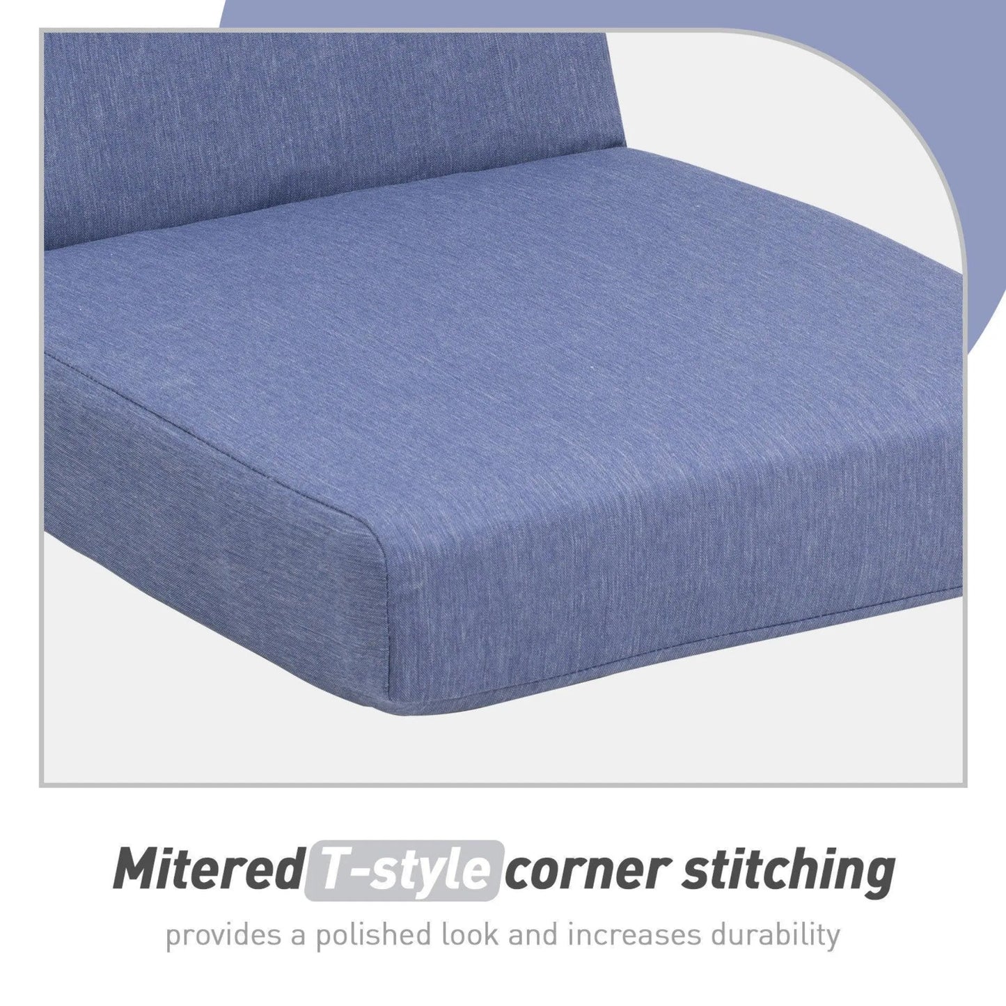 High Back Chair Cushions Set of 4, UV-Protected & Water-Resistant, 45 x 22 x 4 Inches Aoodor