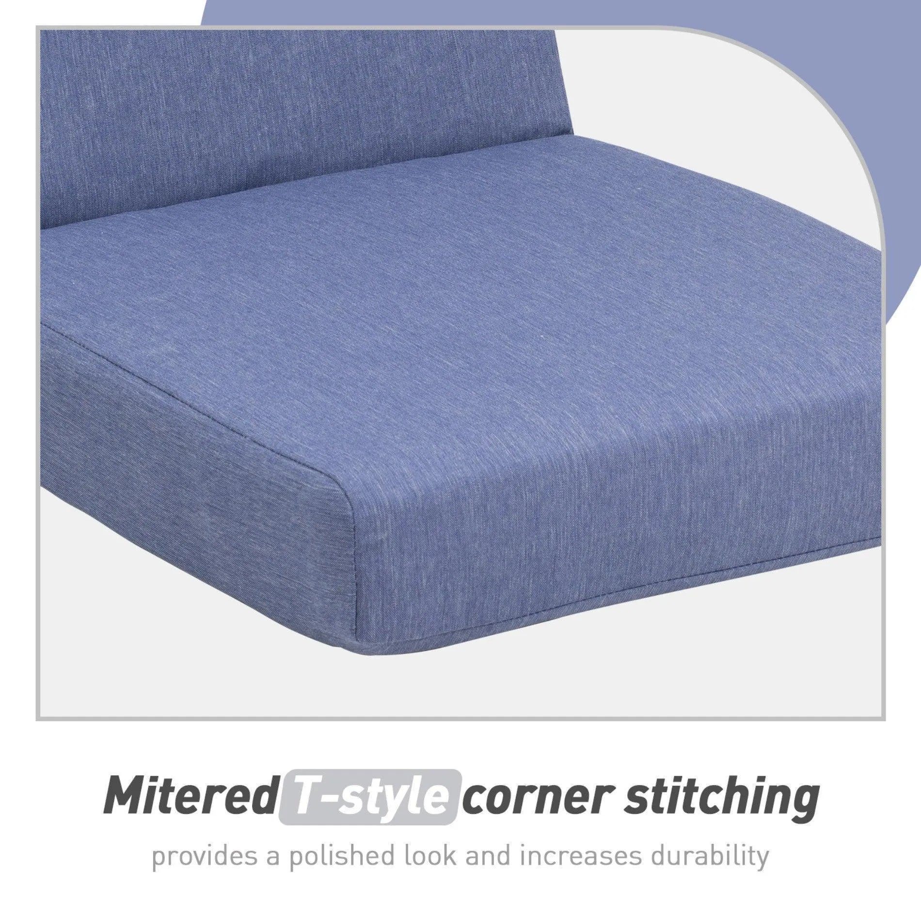 High Back Chair Cushions Set of 4, UV-Protected & Water-Resistant, 45 x 22 x 4 Inches Aoodor