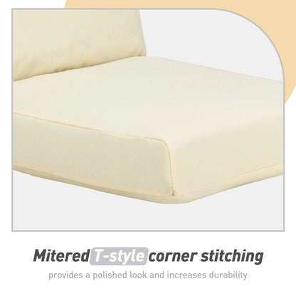 High Back Chair Cushions Set of 4, UV-Protected & Water-Resistant, 45 x 22 x 4 Inches Lightyellow Aoodor