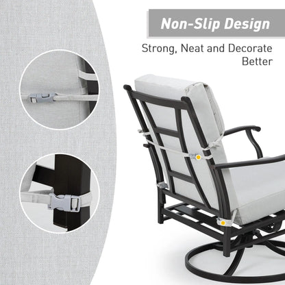 High Back Chair Cushions Set of 4, UV-Protected & Water-Resistant, 45 x 22 x 4 Inches Aoodor