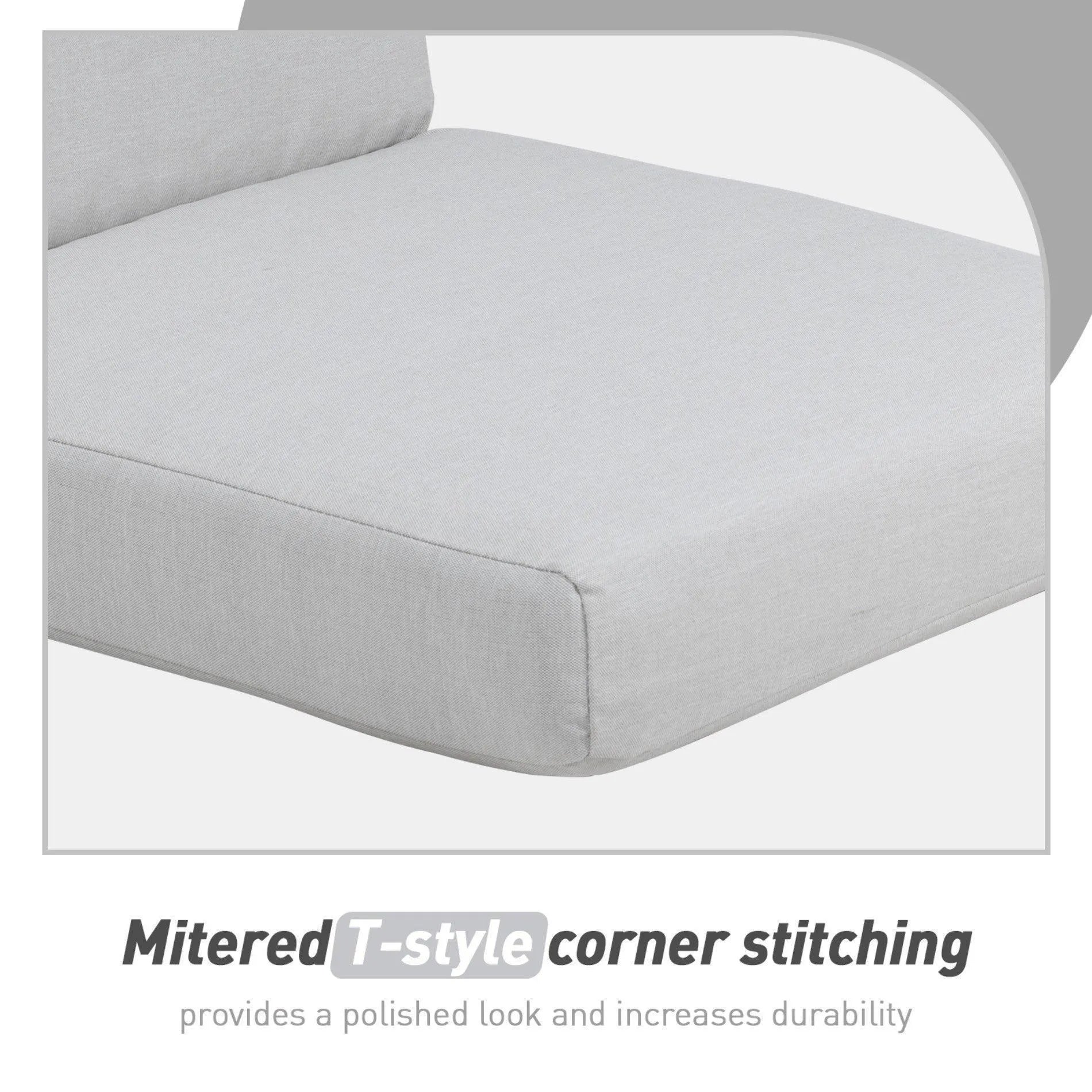 High Back Chair Cushions Set of 4, UV-Protected & Water-Resistant, 45 x 22 x 4 Inches Aoodor