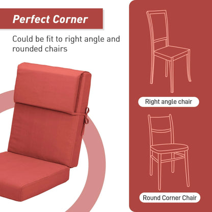 High Back Chair Cushions Set of 4, UV-Protected & Water-Resistant, 45 x 22 x 4 Inches Aoodor