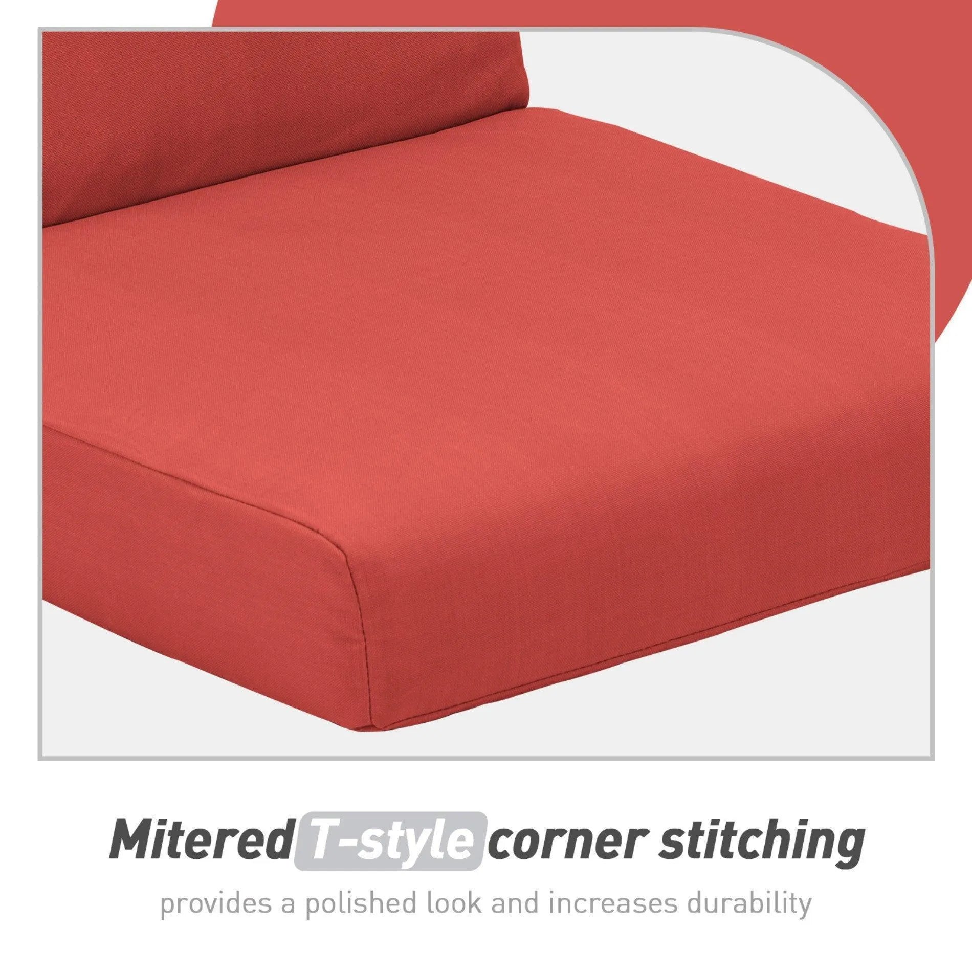 High Back Chair Cushions Set of 4, UV-Protected & Water-Resistant, 45 x 22 x 4 Inches Aoodor