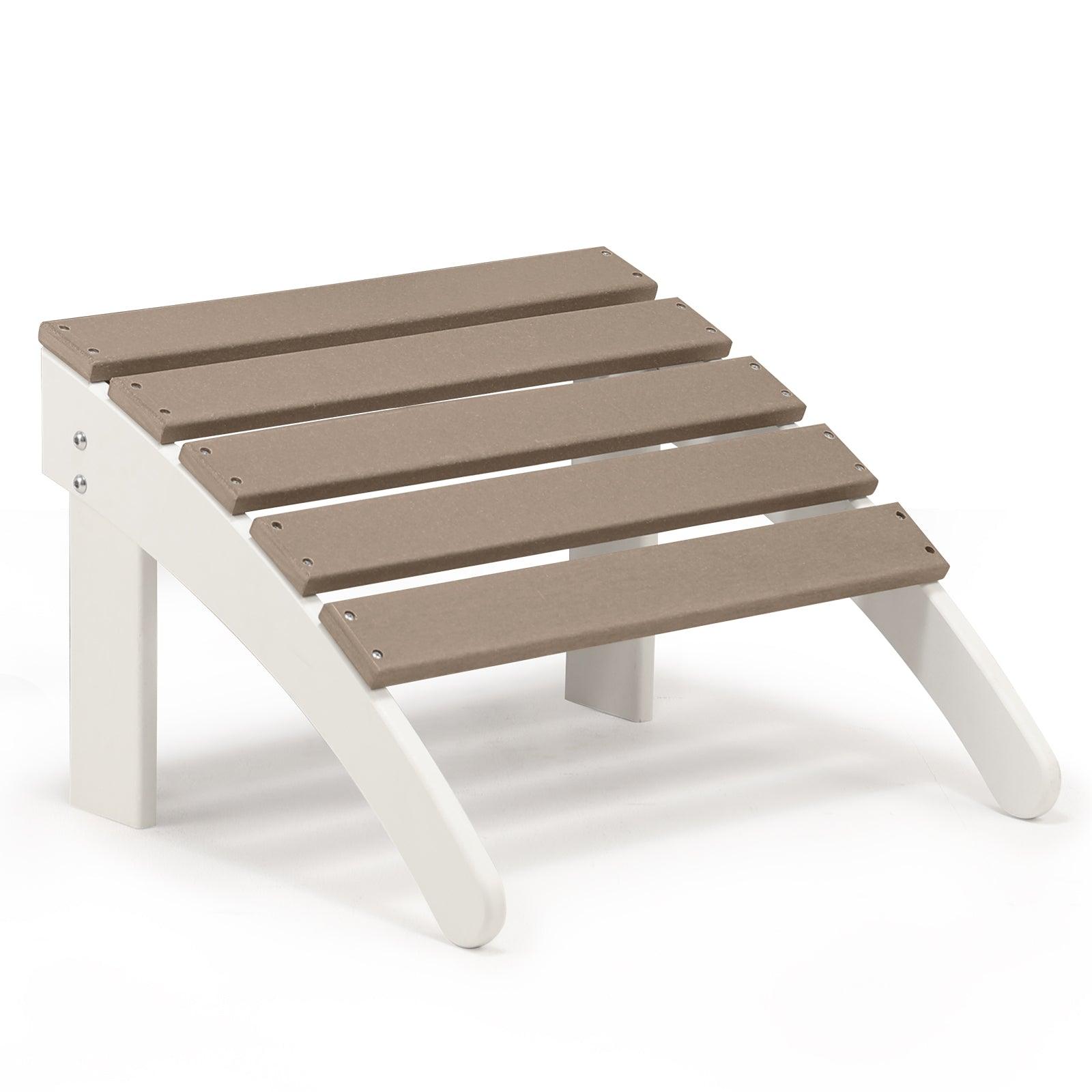 Outdoor Adirondack Ottoman - Weather-Resistant HDPE Patio Footrest for Ultimate Relaxation Aoodor