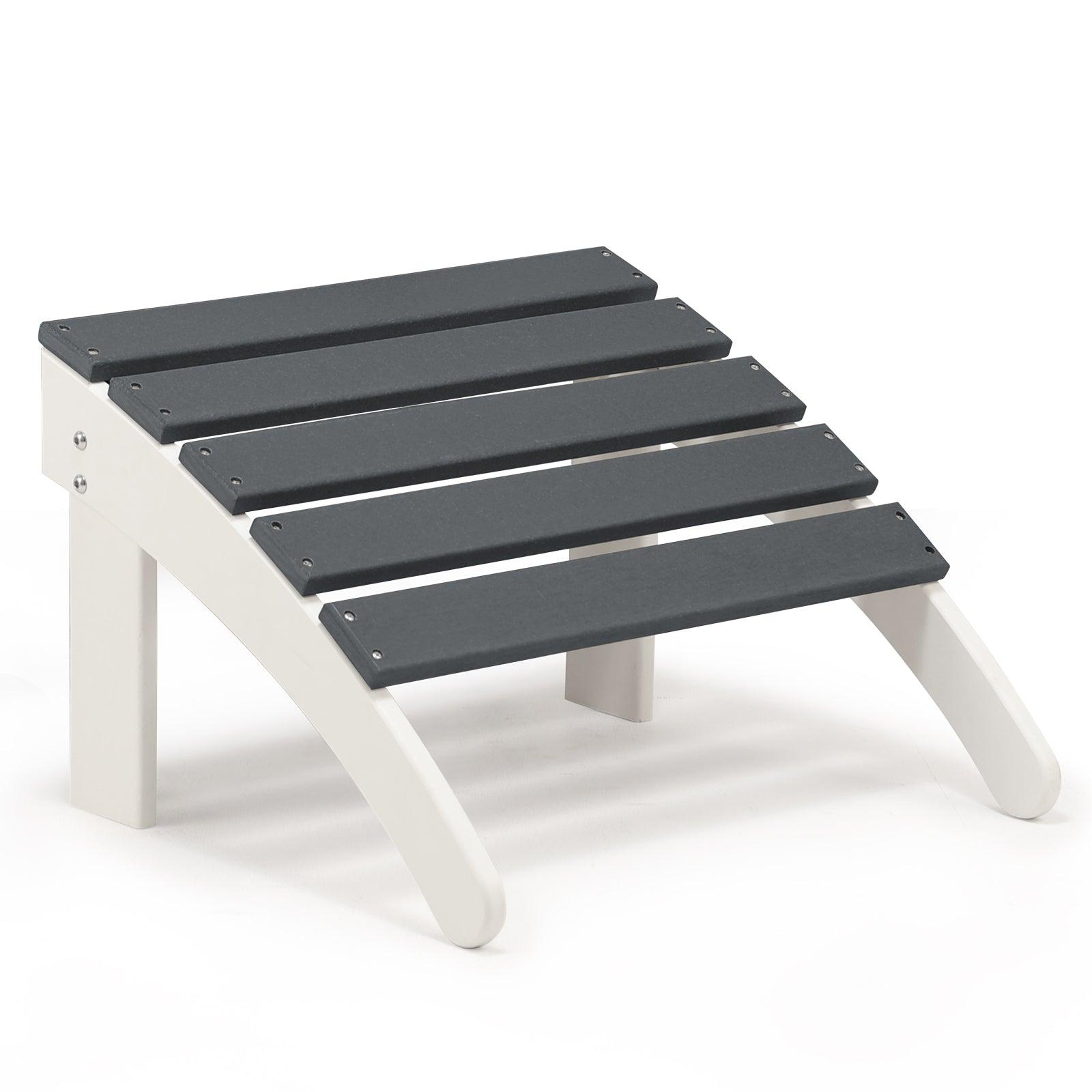 Outdoor Adirondack Ottoman - Weather-Resistant HDPE Patio Footrest for Ultimate Relaxation Aoodor