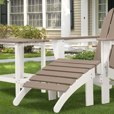 Outdoor Adirondack Ottoman - Weather-Resistant HDPE Patio Footrest for Ultimate Relaxation Aoodor