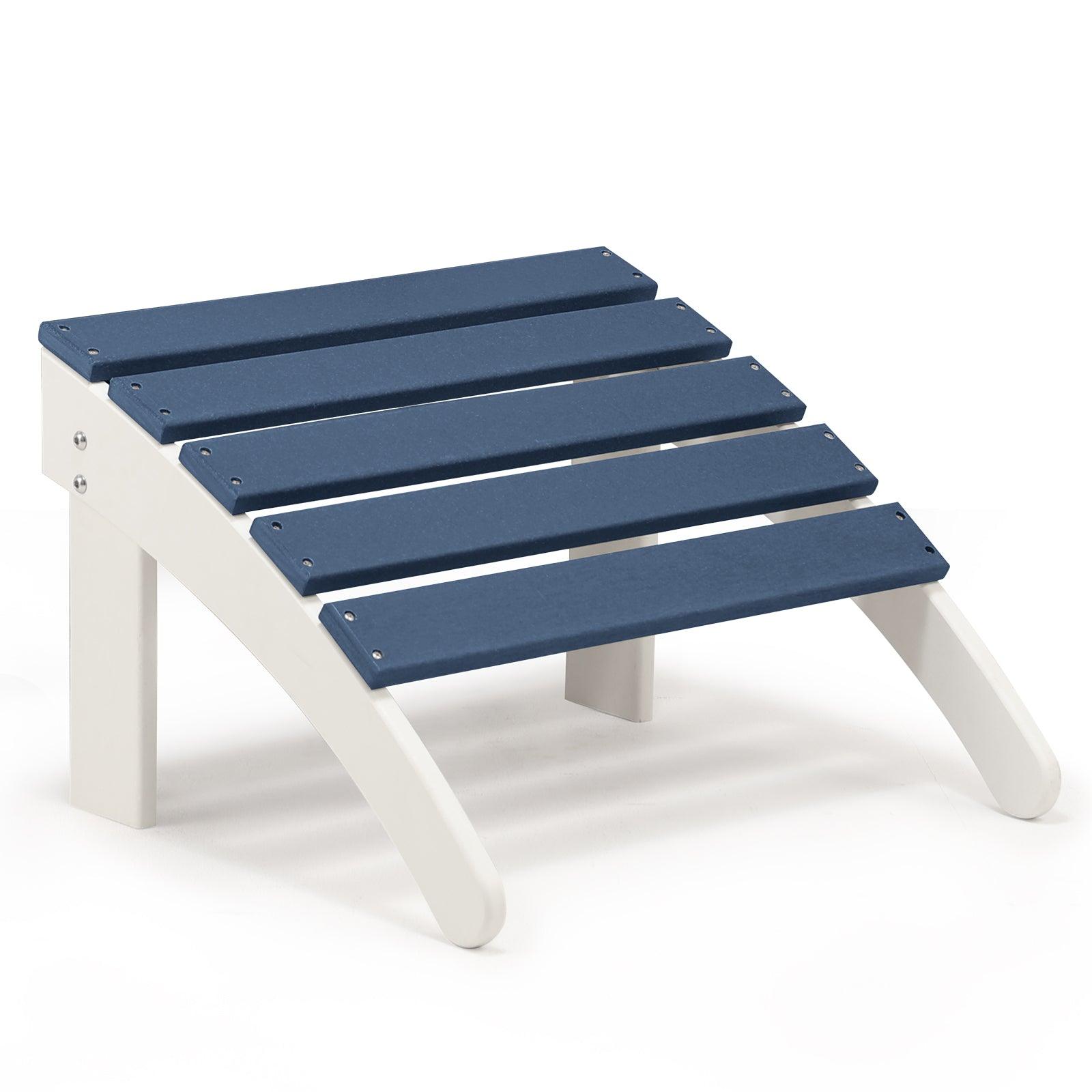 Outdoor Adirondack Ottoman - Weather-Resistant HDPE Patio Footrest for Ultimate Relaxation Aoodor