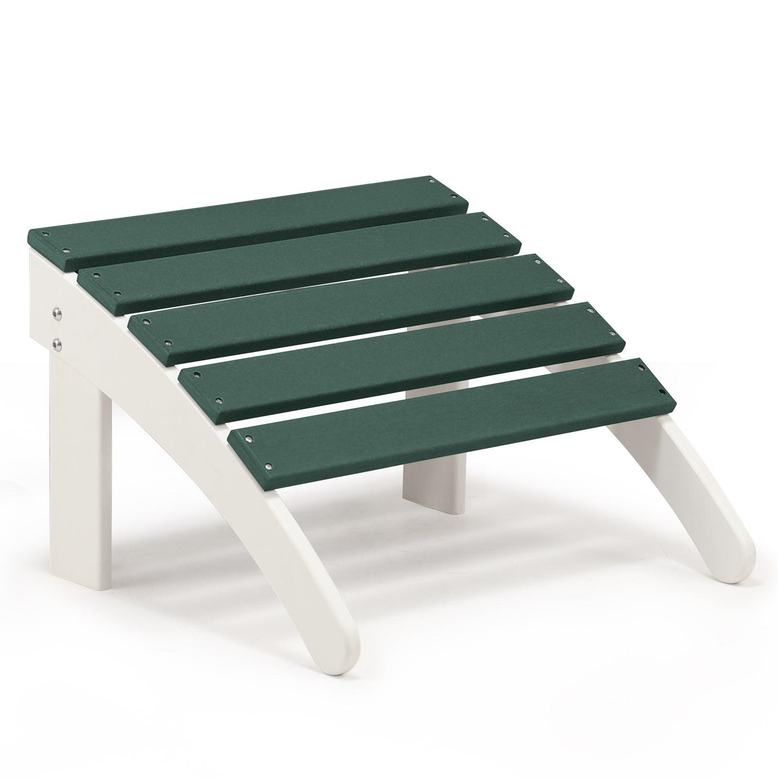 Outdoor Adirondack Ottoman - Weather-Resistant HDPE Patio Footrest for Ultimate Relaxation Aoodor