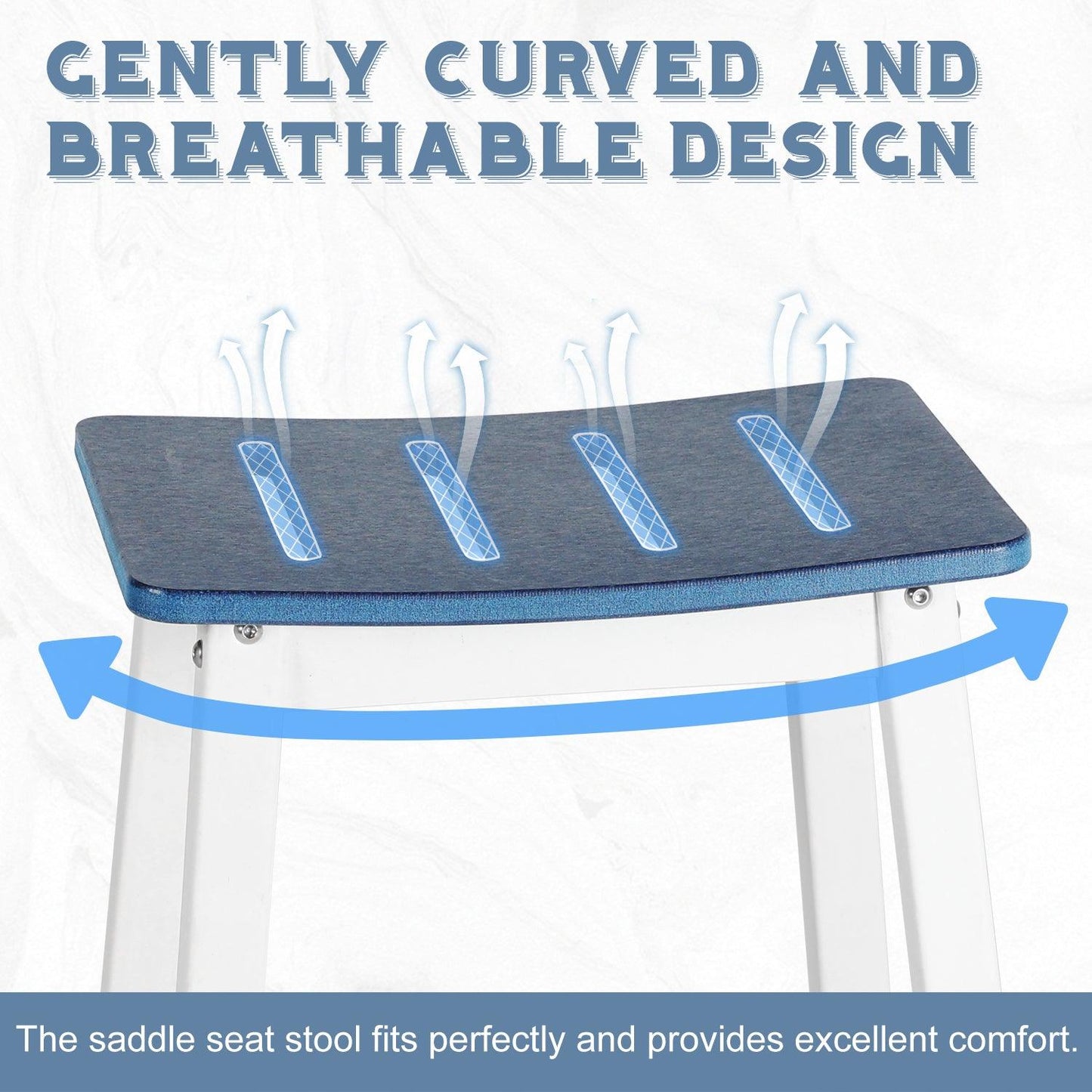 Outdoor Bar Stools,Set of 2 Bar Chairs, 28 Inch HDPE Patio Counter Height Bar Stools with Footrest for Backyard, Garden, Lawn and Patio Aoodor