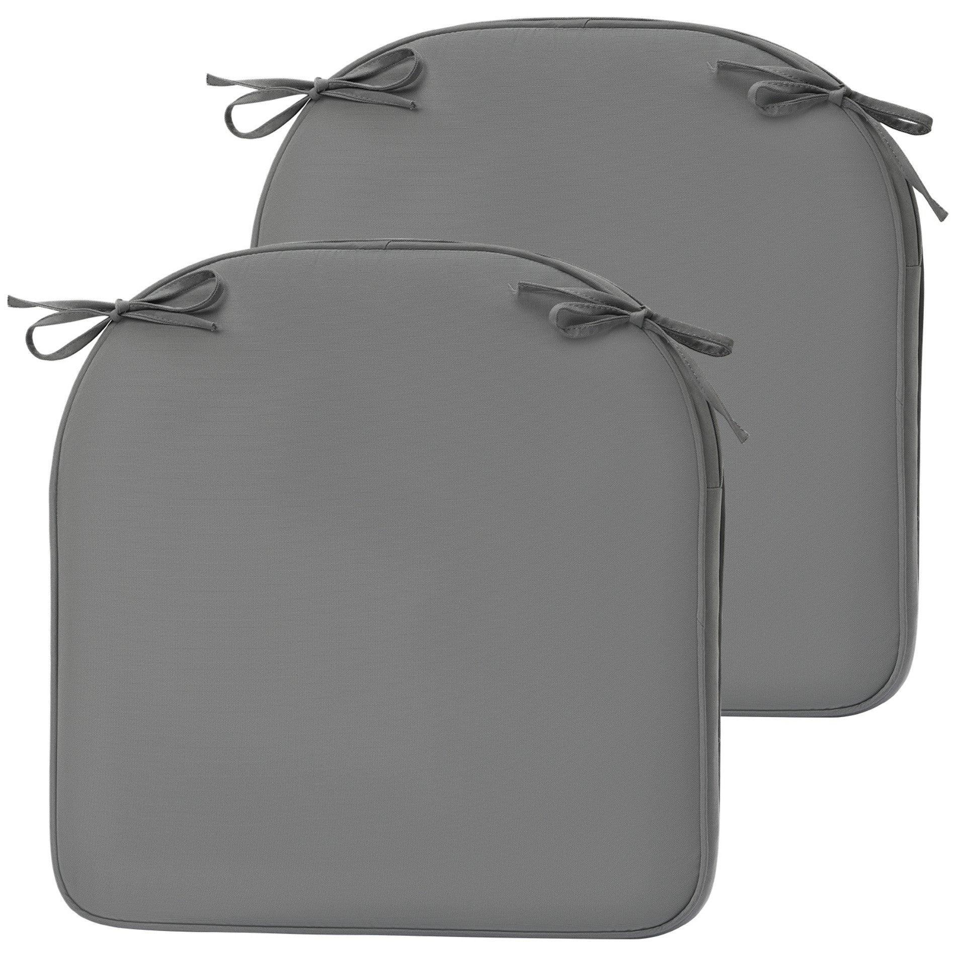 Outdoor Chair Cushion Soft and Fade-resistant Polyester Gray Aoodor