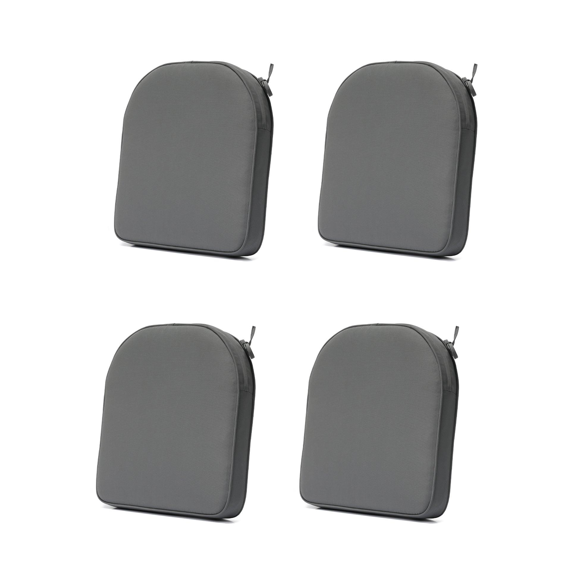 Outdoor Chair Cushion Soft and Fade-resistant Polyester Gray Aoodor