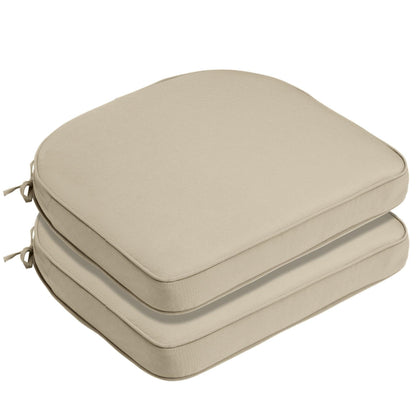 Outdoor Chair Cushion Soft and Fade-resistant Polyester Khaki Aoodor