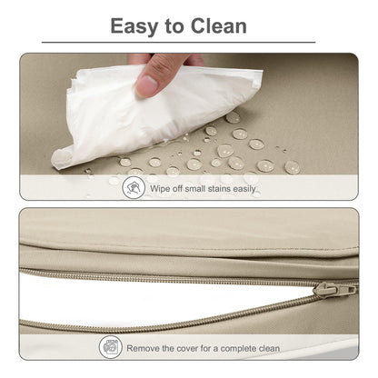 Outdoor Chair Cushion Soft and Fade-resistant Polyester Khaki Aoodor