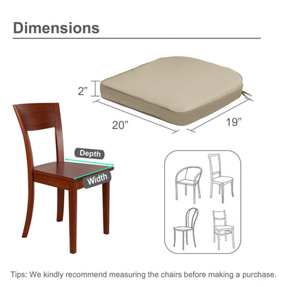 Outdoor Chair Cushion Soft and Fade-resistant Polyester Khaki Aoodor
